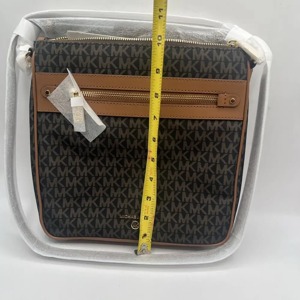 MICHAEL Michael Kors Jet Set Charm Large Crossbody Brown Nylon Bag